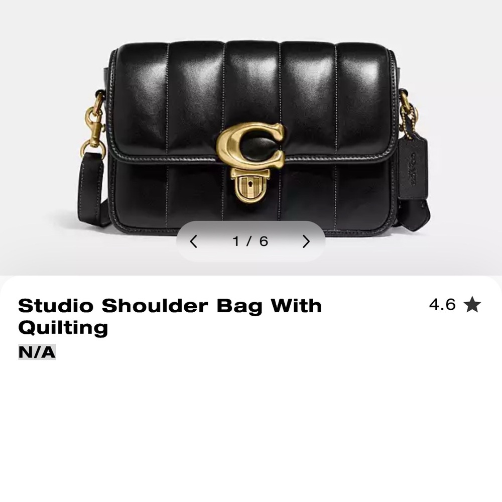 Coach Black Studio Quilted Shoulder Bag